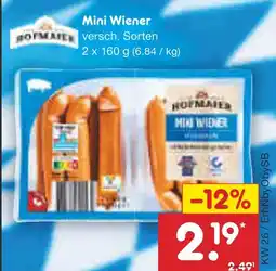 Netto Marken-Discount Hofmaier mini wiener Angebot