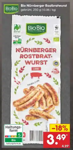 Netto Marken-Discount Biobio bio nürnberger rostbratwurst Angebot