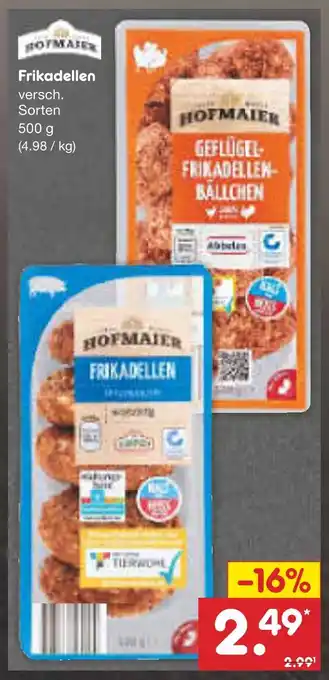 Netto Marken-Discount Hofmaier geflügel-frikadellen-bällchen Angebot