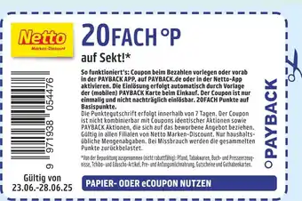 Netto Marken-Discount Payback 20fach °p Angebot