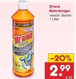 Netto Marken-Discount Drano rohrreiniger Angebot