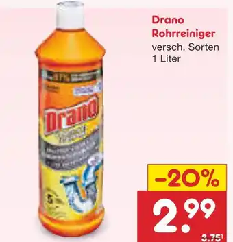 Netto Marken-Discount Drano rohrreiniger Angebot