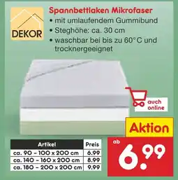 Netto Marken-Discount Dekor spannbettlaken mikrofaser Angebot