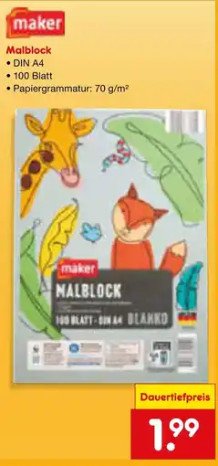 Netto Marken-Discount Maker malblock Angebot