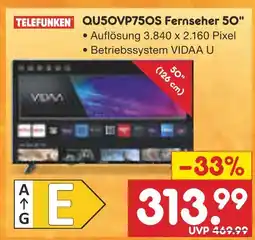 Netto Marken-Discount Telefunken qu50vp75os fernseher 50 Angebot
