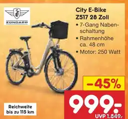 Netto Marken-Discount Zündapp city e-bike z517 28 zoll Angebot