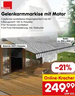 Netto Marken-Discount Hecht gelenkarmmarkise mit motor Angebot