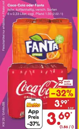 Netto Marken-Discount Coca-cola coca-cola oder fanta Angebot