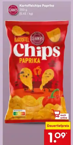 Netto Marken-Discount Clarkys kartoffelchips paprika Angebot