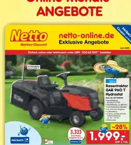 Netto Marken-Discount Netto rasentraktor gar 960 t hydrostat Angebot