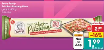 Netto Marken-Discount Tante fanny frischer pizzateig riese Angebot