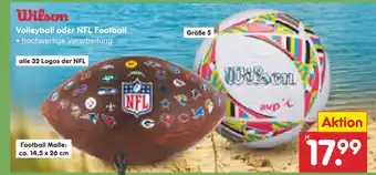 Netto Marken-Discount Wilson volleyball oder nfl football Angebot