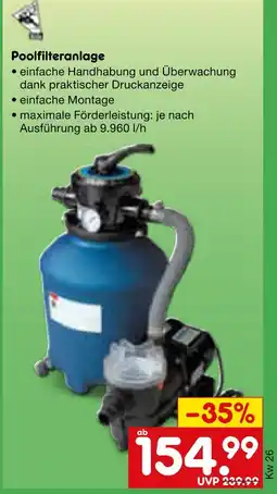 Netto Marken-Discount Poolfilteranlage Angebot
