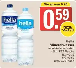 WEZ Hella Mineralwasser Angebot
