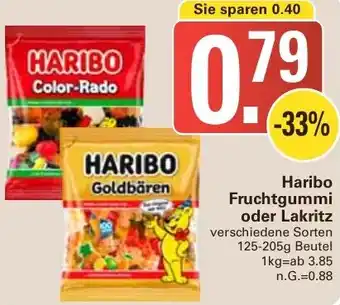 WEZ Haribo Fruchtgummi oder Lakritz Angebot