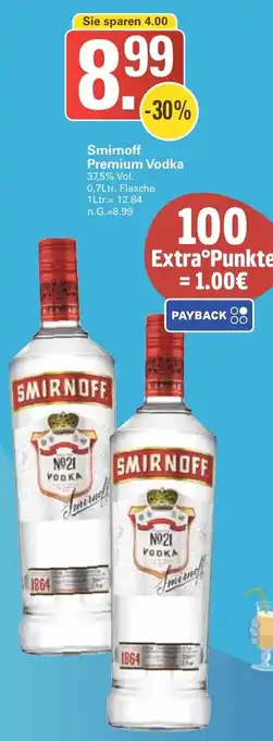 WEZ Smirnoff Premium Vodka Angebot