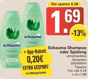 WEZ Schauma Shampoo oder Spülung Angebot