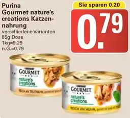 WEZ Purina Gourmet nature's creations Katzennahrung Angebot