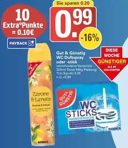 WEZ Gut & Günstig WC Duftspray oder -stick Angebot