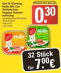 WEZ Gut & Günstig Hello My Cat Schlemmerhappen Katzennahrung Angebot