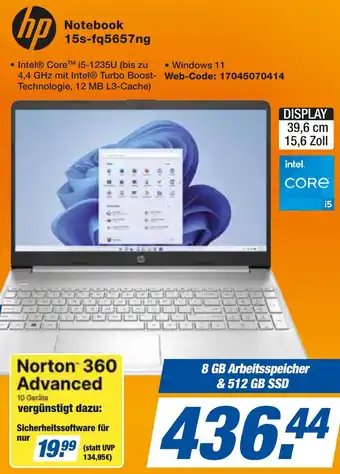 expert Techno Land hp Notebook 15s-fq5657ng Angebot