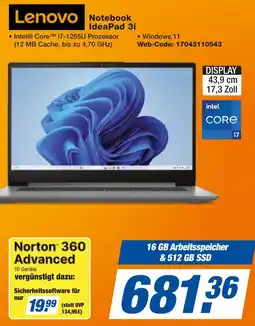 expert Techno Land Lenovo Notebook IdeaPad 3i Angebot