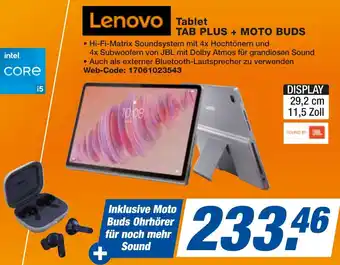 expert Techno Land Lenovo Tablet TAB PLUS + MOTO BUDS Angebot