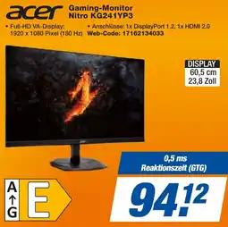 expert Techno Land acer Gaming-Monitor Nitro KG241YP3 Angebot
