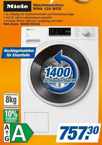 expert Techno Land Miele Waschmaschine WWA 120 WCS Angebot