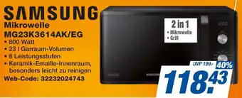 expert Techno Land SAMSUNG Mikrowelle MG23K3614AK/EG Angebot