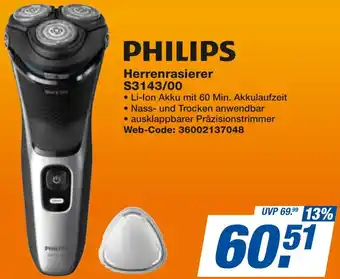 expert Techno Land PHILIPS Herrenrasierer S3143/00 Angebot