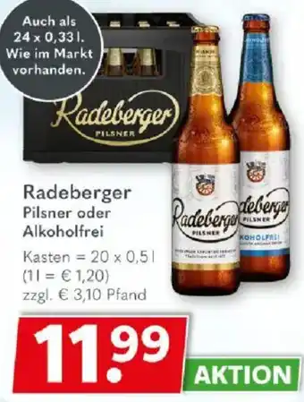 Getränkeland Radeberger Pilsner oder Alkoholfrei Angebot