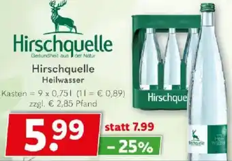Getränkeland Hirschquelle Heilwasser Angebot