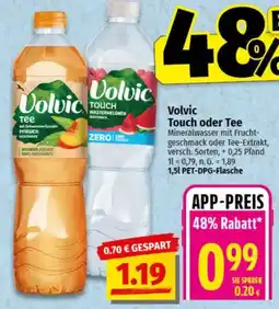 NP Discount Volvic Touch oder Tee Mineralwasser mit Frucht- geschmack oder Tee-Extrakt Angebot