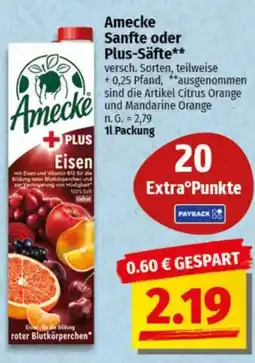 NP Discount Amecke Sanfte oder Plus-Säfte Angebot
