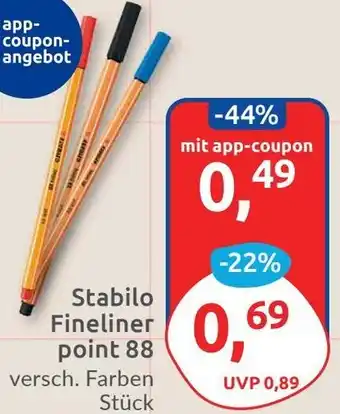 Budni Stabilo Fineliner point 88 Angebot