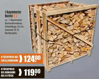 V Baumarkt 1 Raummeter Buche Angebot