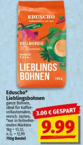 NP Discount Eduscho Lieblingsbohnen Angebot