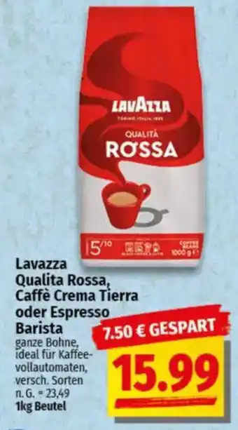 NP Discount Lavazza Qualita Rossa, Caffè Crema Tierra oder Espresso Barista Angebot