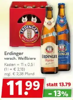 Getränkeland Erdinger versch. Weißbiere Angebot