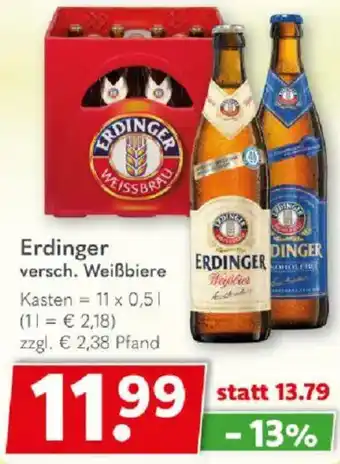 Getränkeland Erdinger versch. Weißbiere Angebot