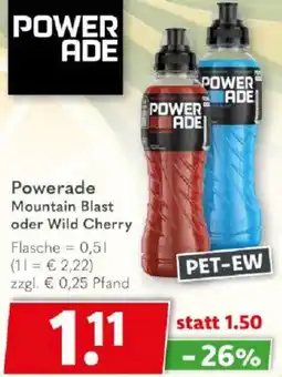 Getränkeland Powerade Mountain Blast oder Wild Cherry Angebot