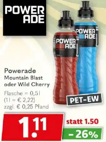 Getränkeland Powerade Mountain Blast oder Wild Cherry Angebot
