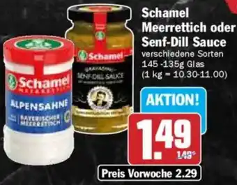 Hit Schamel Meerrettich oder Senf-Dill Sauce Angebot
