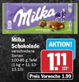 Hit Milka Schokolade Angebot