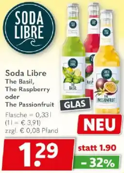 Getränkeland Soda Libre The Basil, The Raspberry oder The Passionfruit Angebot