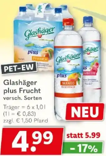 Getränkeland Glashäger plus Frucht Angebot