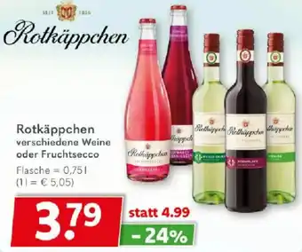 Getränkeland Rotkäppchen Weine oder Fruchtsecco Angebot