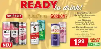 Getränkeland Smirnoff, Captain Morgan oder Gordon's Angebot