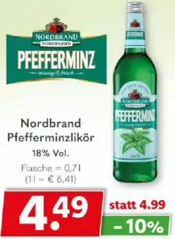 Getränkeland Nordbrand Pfefferminzlikör Angebot